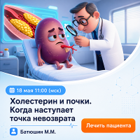 Холестерин и почки. Когда наступает точка невозврата 